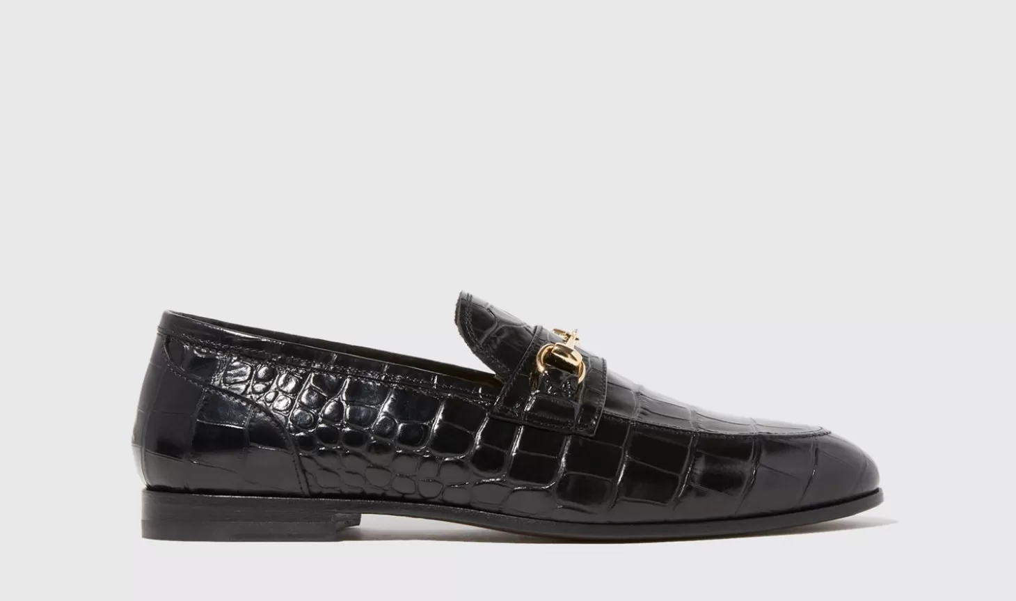 Scarosso Loafers-Alessandro Black Croco Black - Croco-Printed Calf