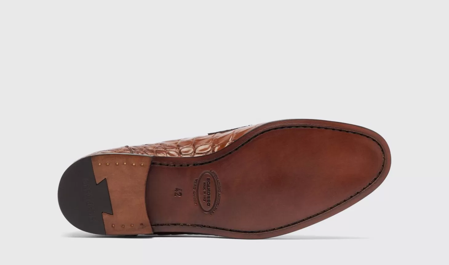 Scarosso Loafers-Alessandro Brown Croco Brown - Croco-Printed Calf