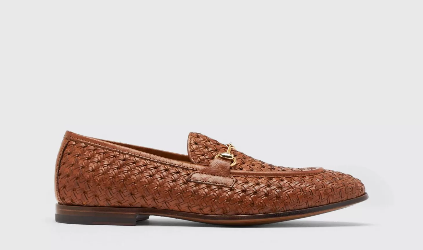 Scarosso Loafers-Alessandro Cognac Woven Cognac - Calf