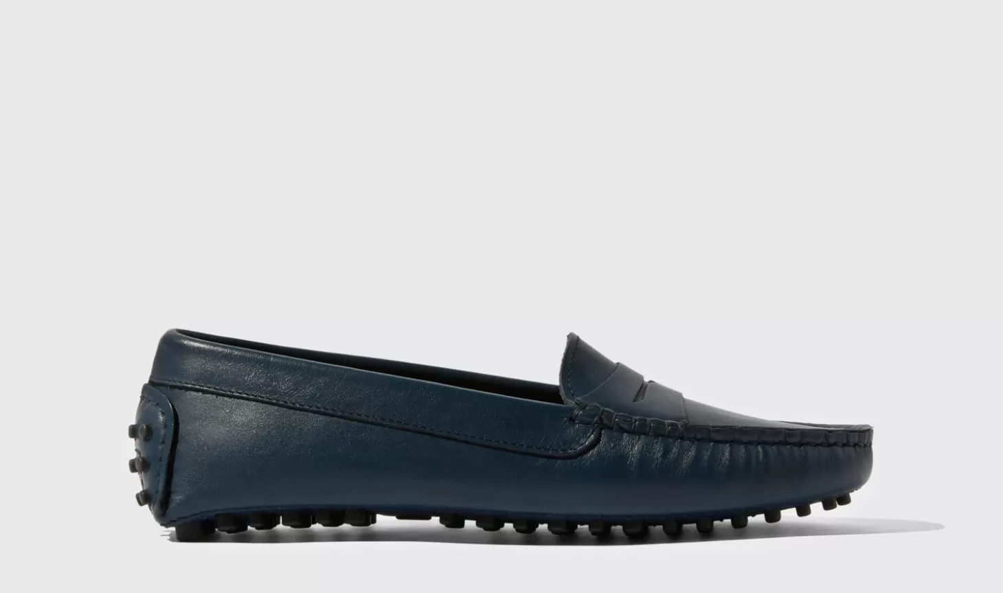 Scarosso Driving Shoes-Ashley Blue Blue - Calf