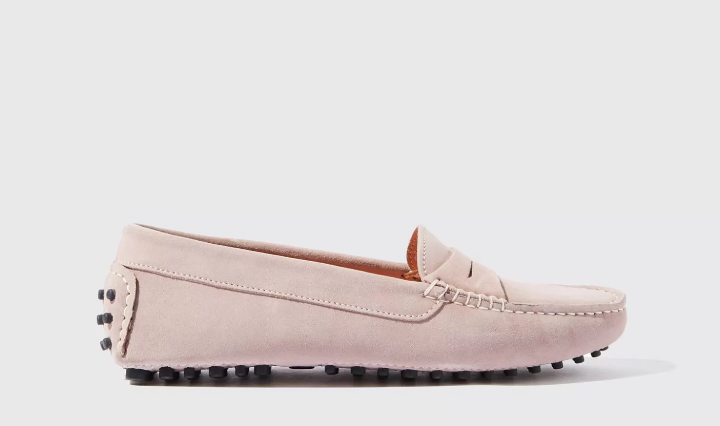 Scarosso Driving Shoes-Ashley Pink Suede Pink - Suede