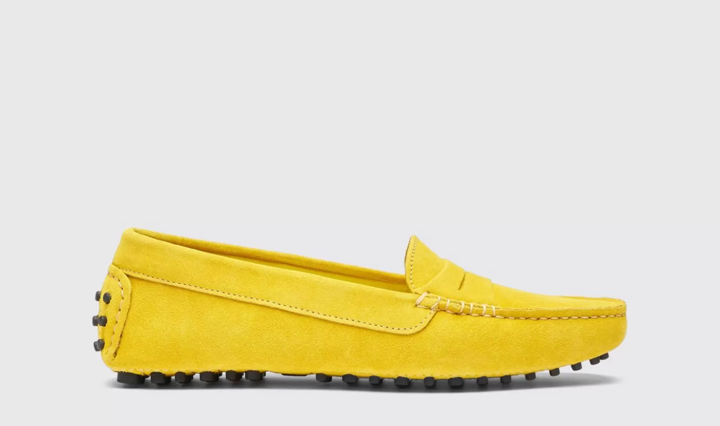 Scarosso Driving Shoes-Ashley Yellow Suede Yellow - Suede