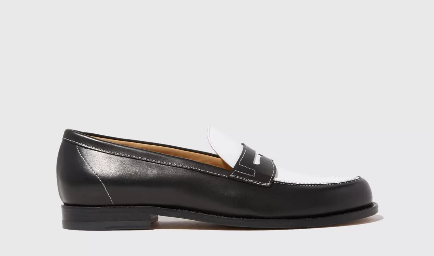 Scarosso Loafers-Austin Black Edit Black & White - Calf