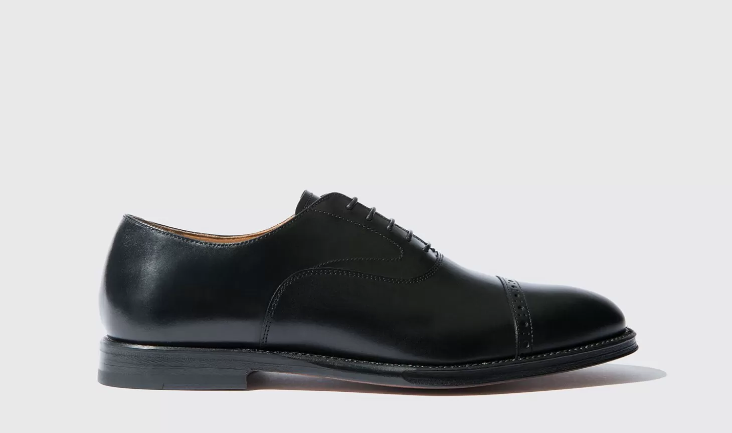 Scarosso Oxfords-Beaumont Black Black Calf