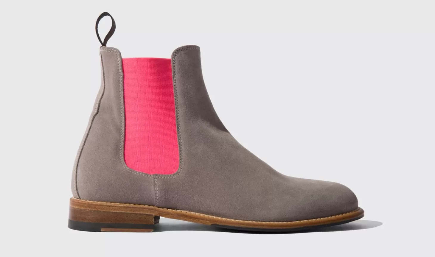 Scarosso Chelsea Boots-Bruna Grey - Suede