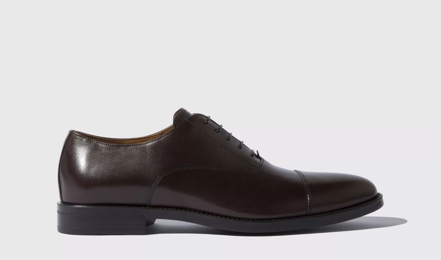 Scarosso Oxfords-Cesare Moro Dark Brown Calf