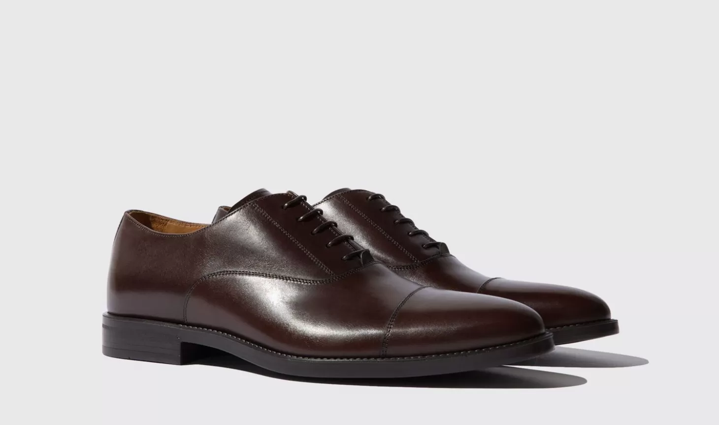 Scarosso Oxfords-Cesare Moro Dark Brown Calf