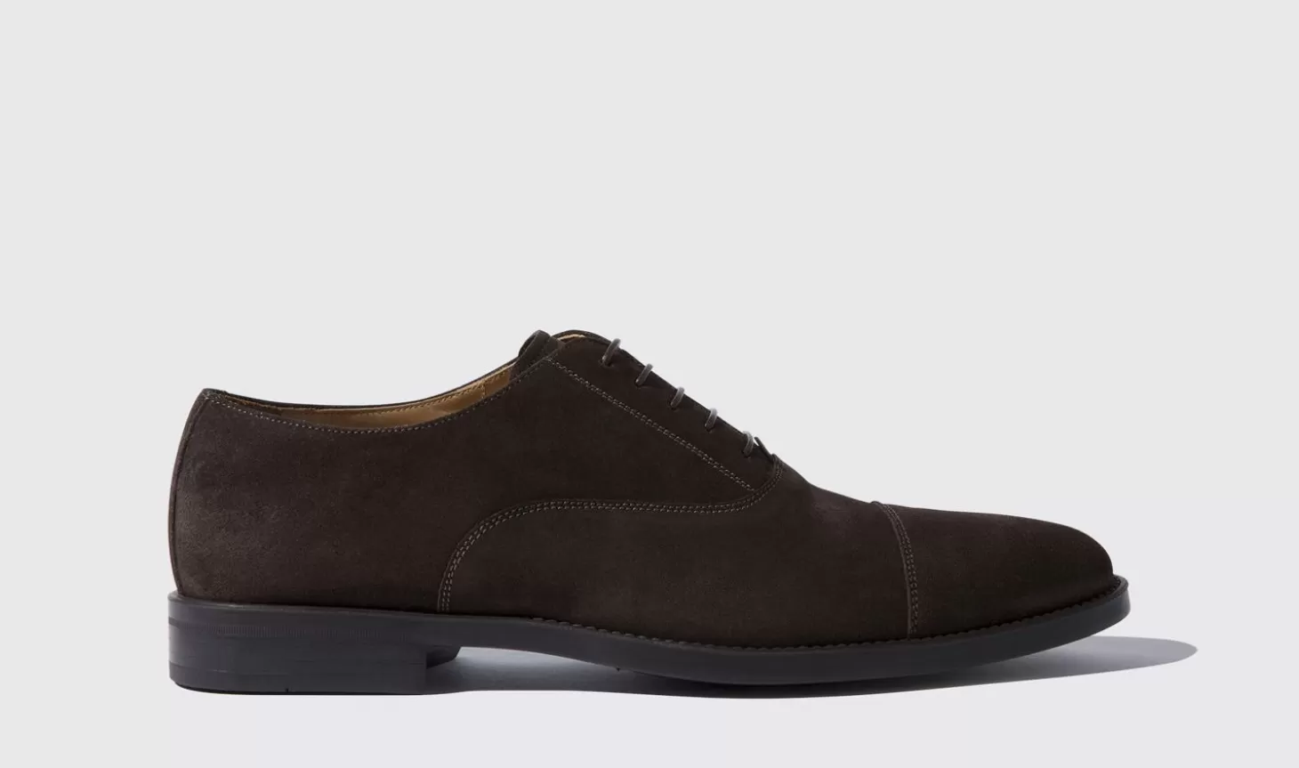 Scarosso Oxfords-Cesare Moro Scamosciato Brown Suede