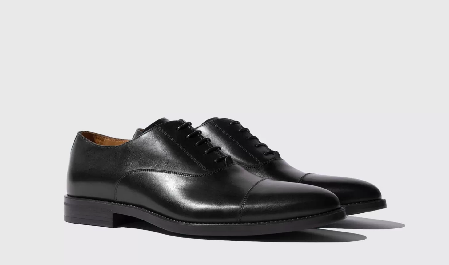 Scarosso Oxfords-Cesare Nero Black Calf