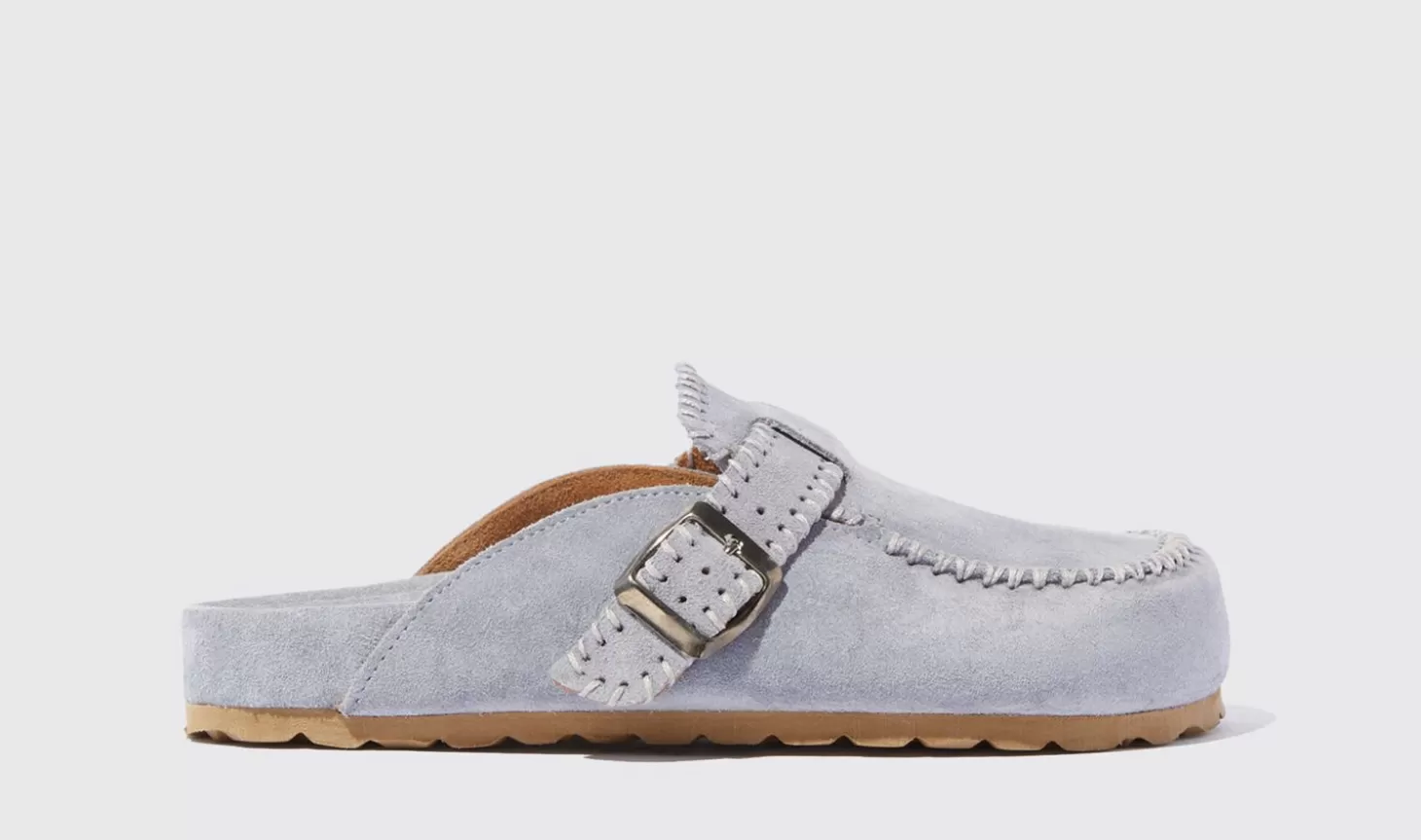 Scarosso Mules-Cheyenne Morning Light Blue - Suede