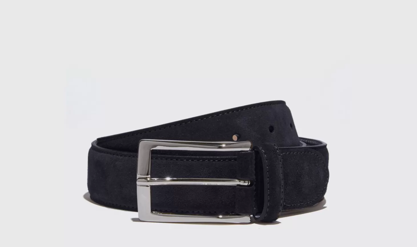 Scarosso Belts-Cintura Blu Classica Blue Suede