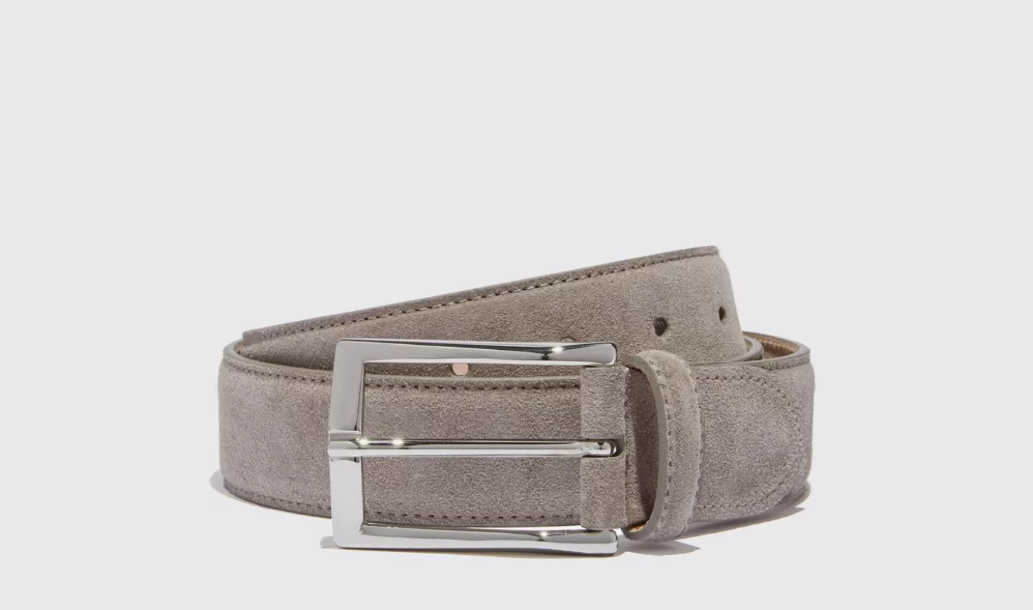 Scarosso Belts-Cintura Grigia Classica Taupe Suede