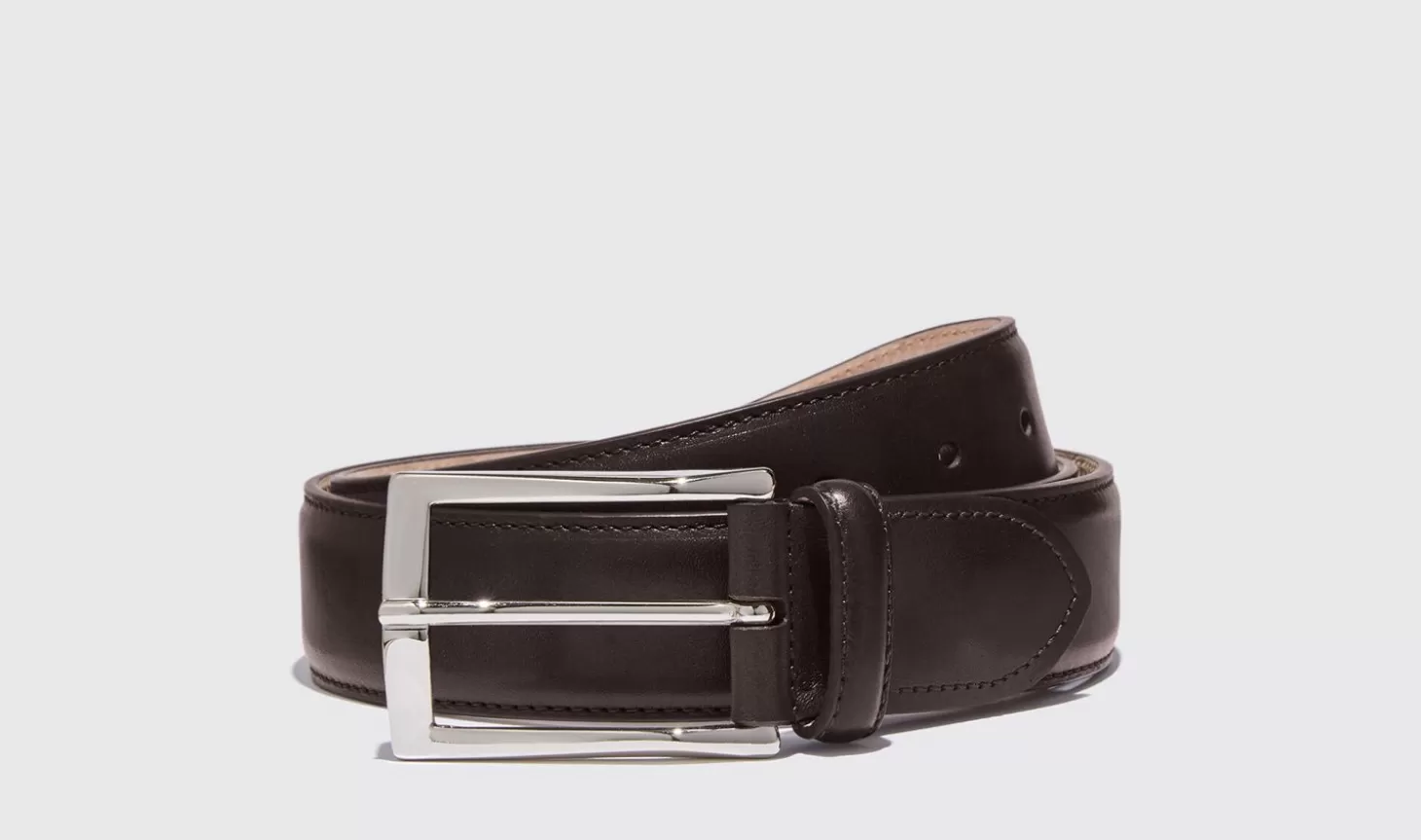 Scarosso Belts-Cintura Marrone Scuro Classica Dark Brown Calf