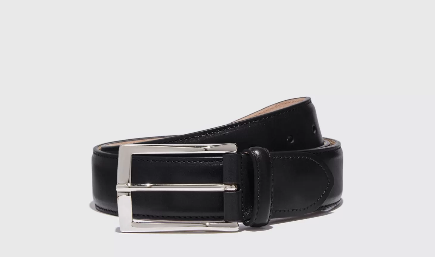 Scarosso Belts-Cintura Nera Classica Black Calf