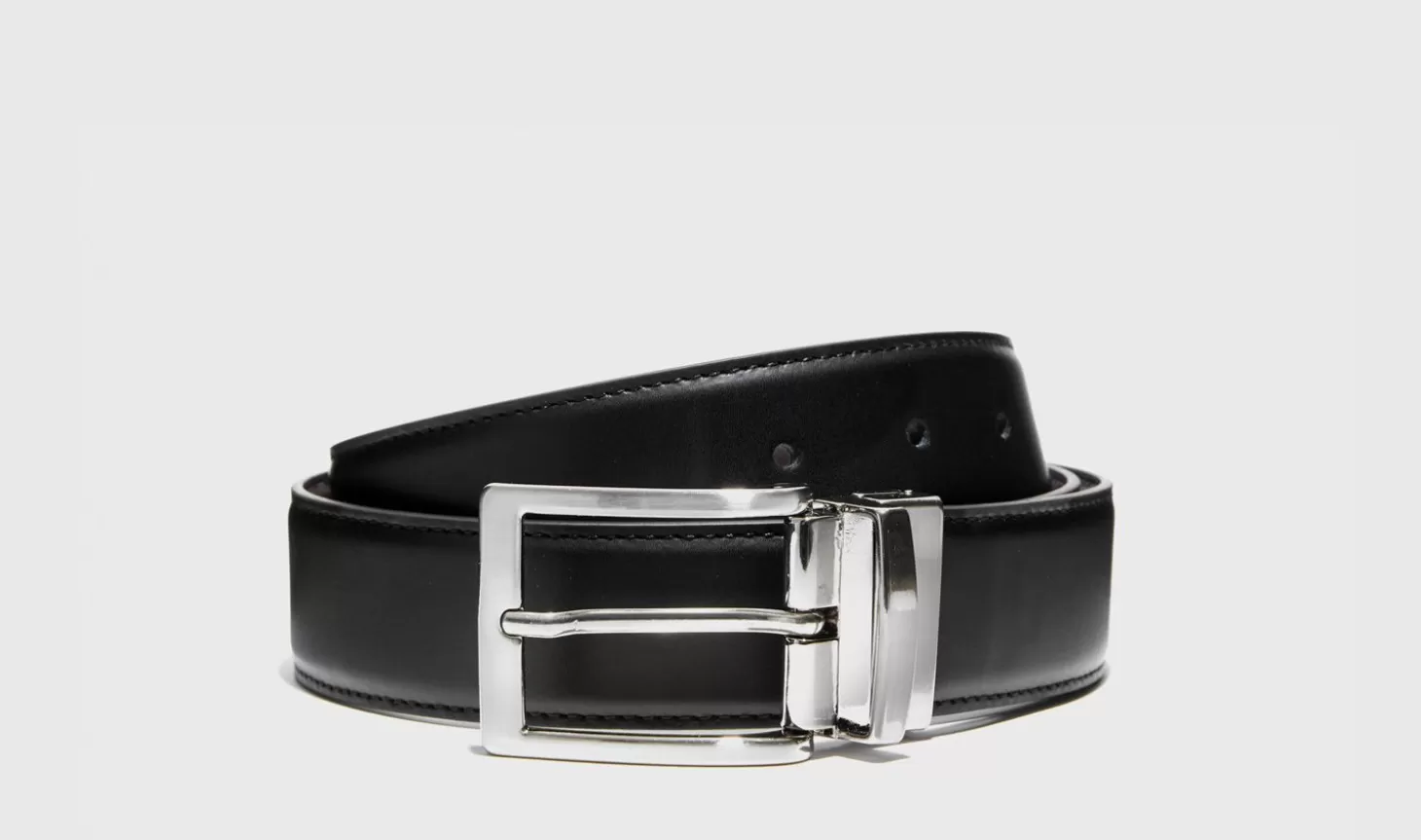 Scarosso Belts-Cintura Reversibile Liscia Nera/Marrone Black Calf