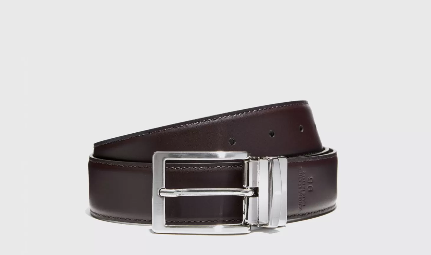 Scarosso Belts-Cintura Reversibile Liscia Nera/Marrone Black Calf