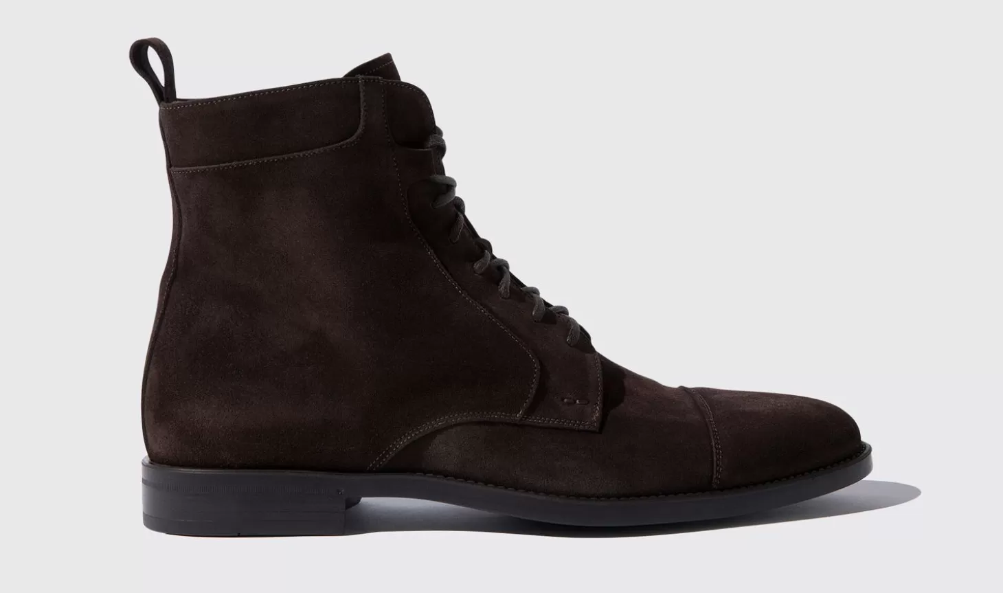 Scarosso Boots-Dante Moro Scamosciato Dark Brown Suede