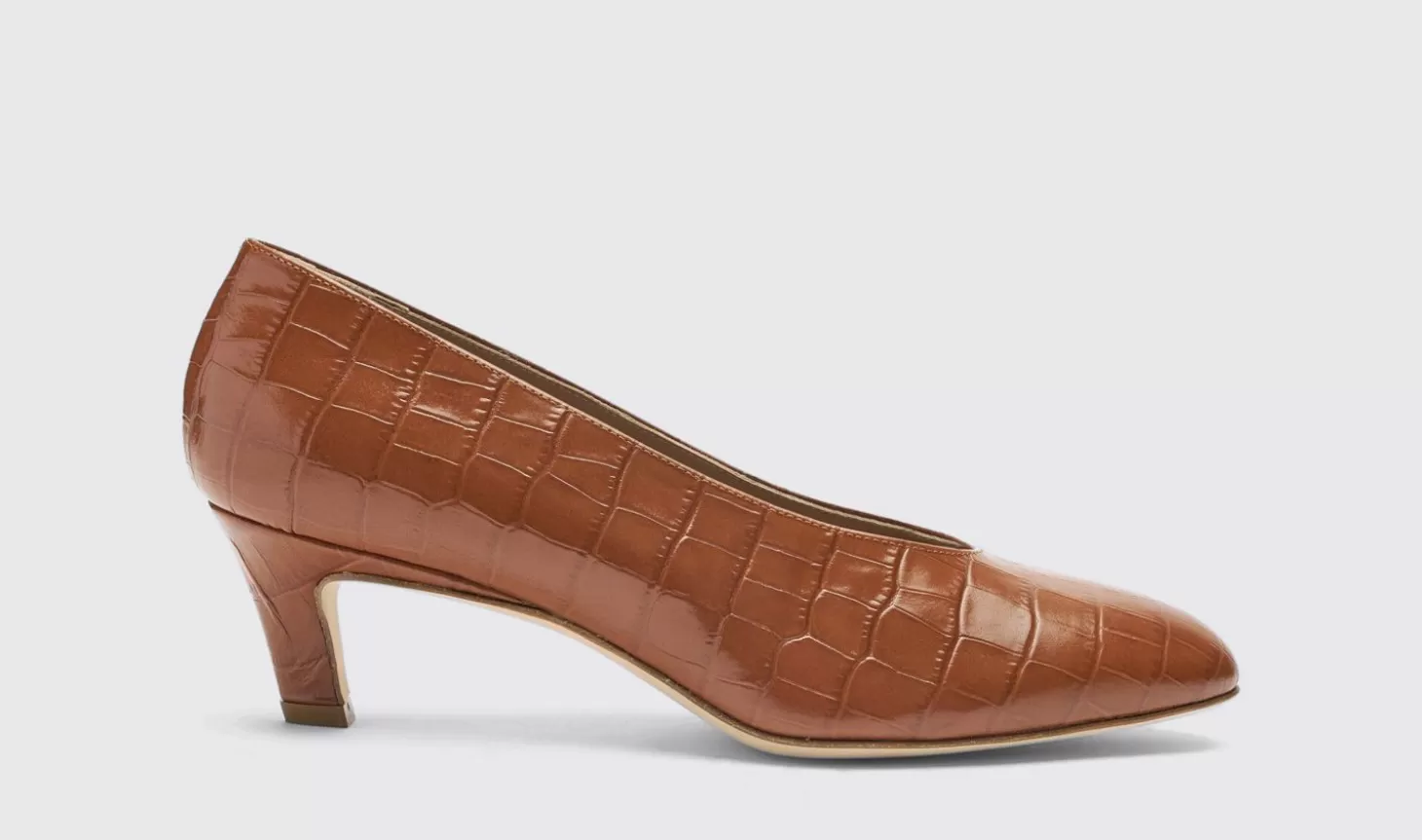 Scarosso High Heels-Deva Cognac Croco Cognac - Croco-Printed Calf