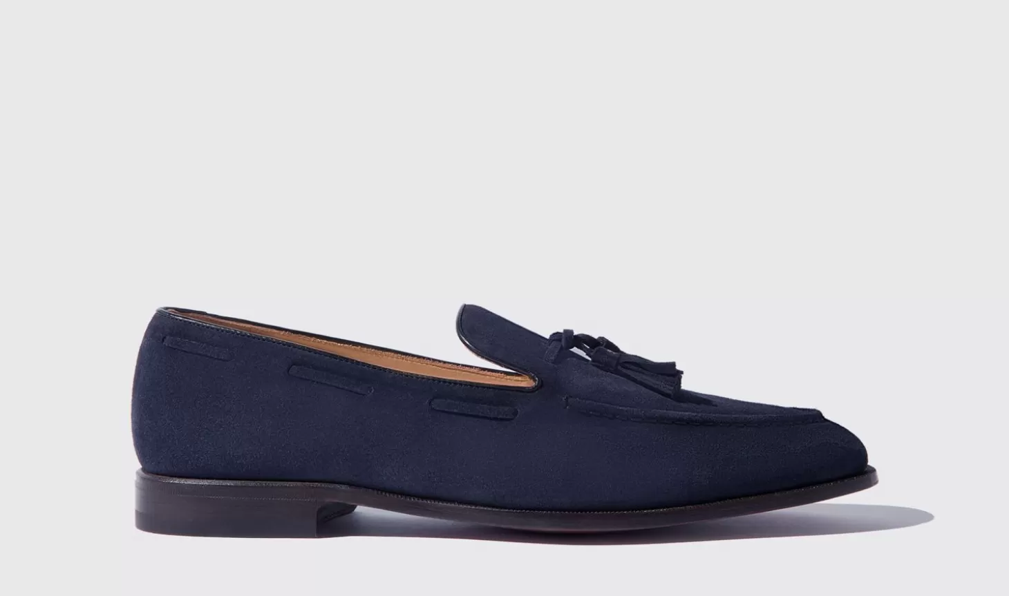 Scarosso Loafers-Duccio Abisso Scamosciato Leggero Dark Blue Suede