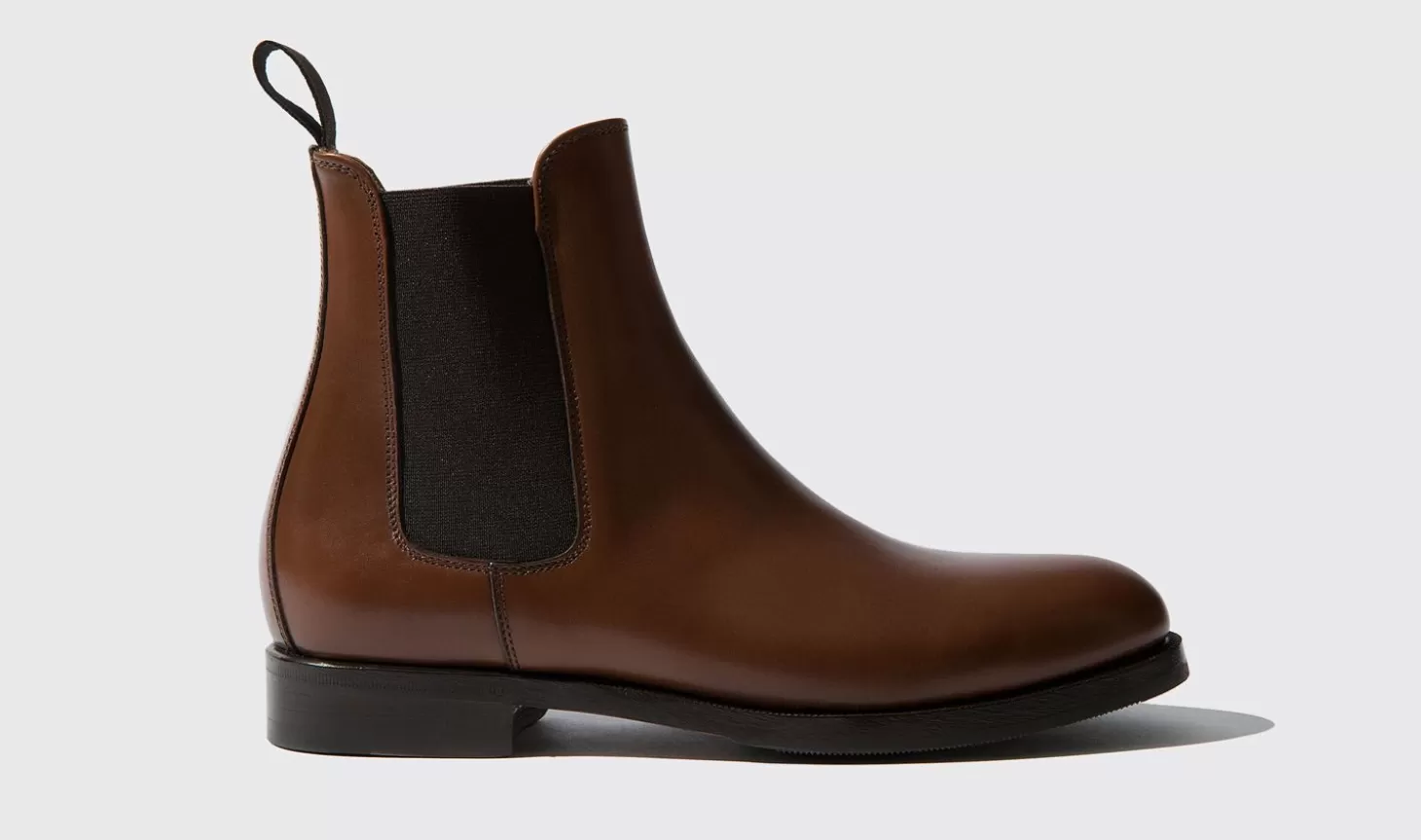 Scarosso Chelsea Boots-Elena Castagno Light Brown - Calf