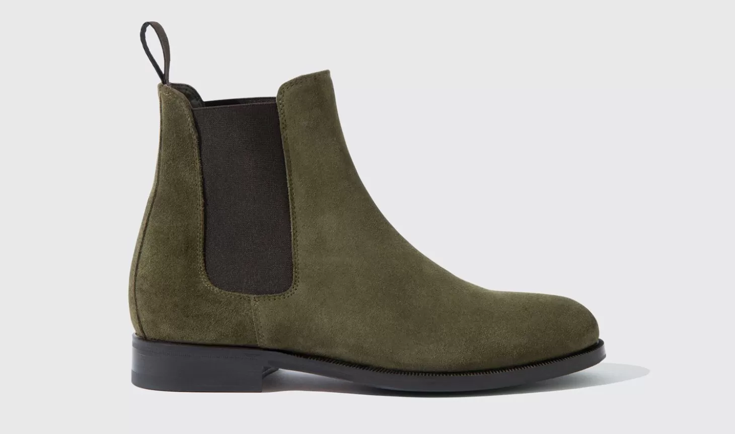 Scarosso Chelsea Boots-Elena Foresta Dark Green - Suede