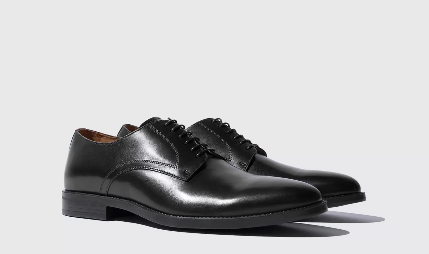 Scarosso Derbies-Emilio Nero Black Calf