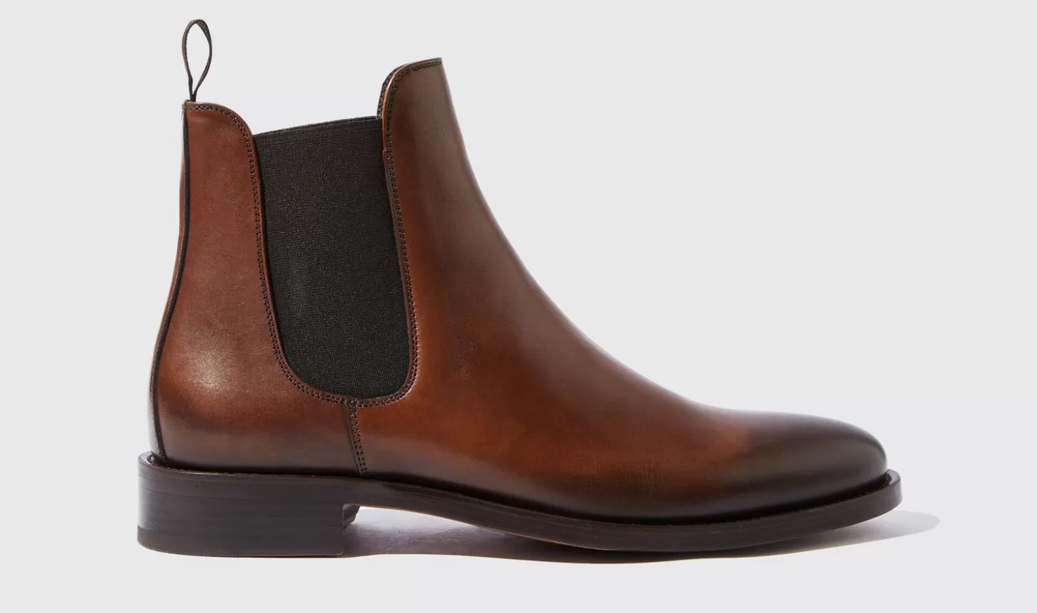 Scarosso Chelsea Boots-Enzo Castagno Chestnut Calf