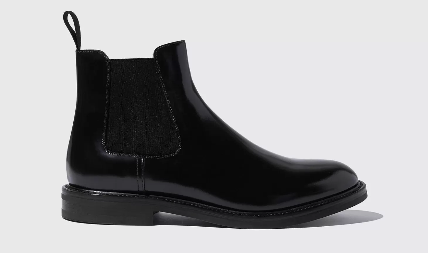 Scarosso Chelsea Boots-Eric Black Bright Black - Brushed Calf