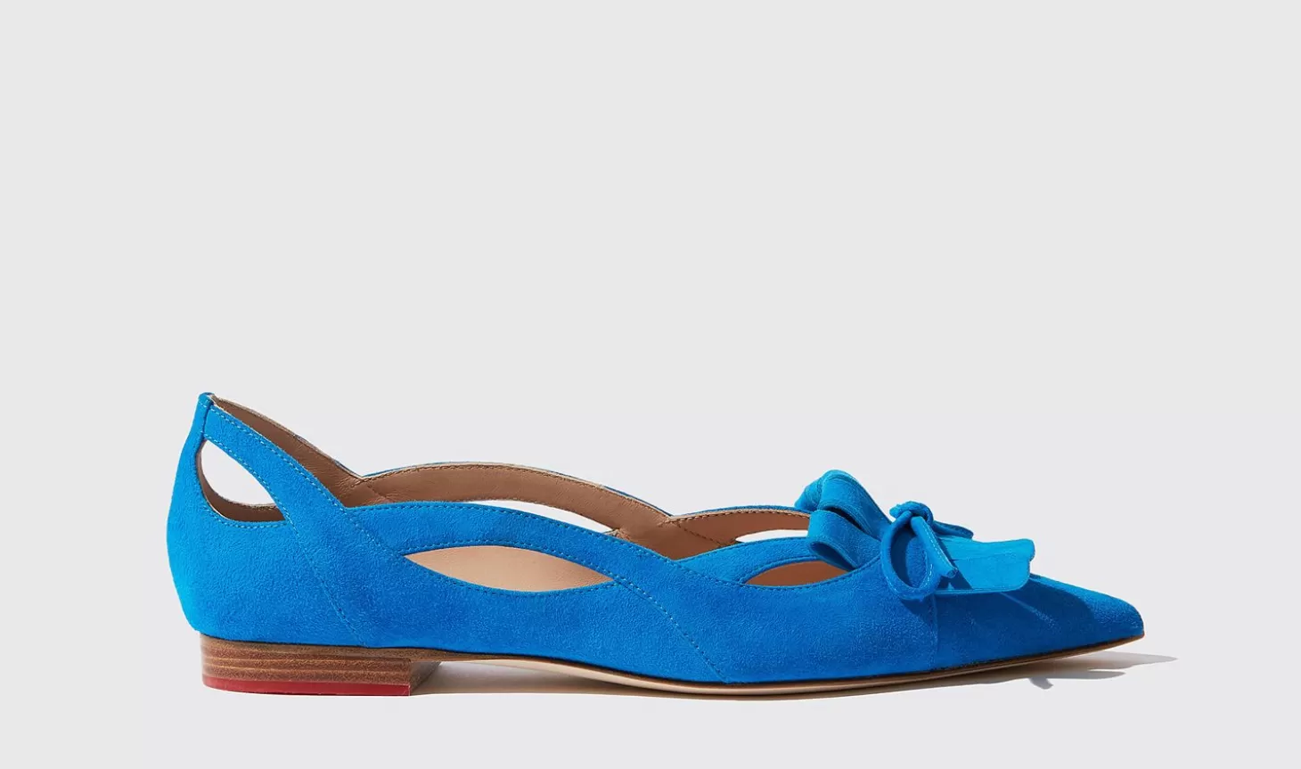 Scarosso Ballerinas-Forget-Me-Not Light Blue - Suede