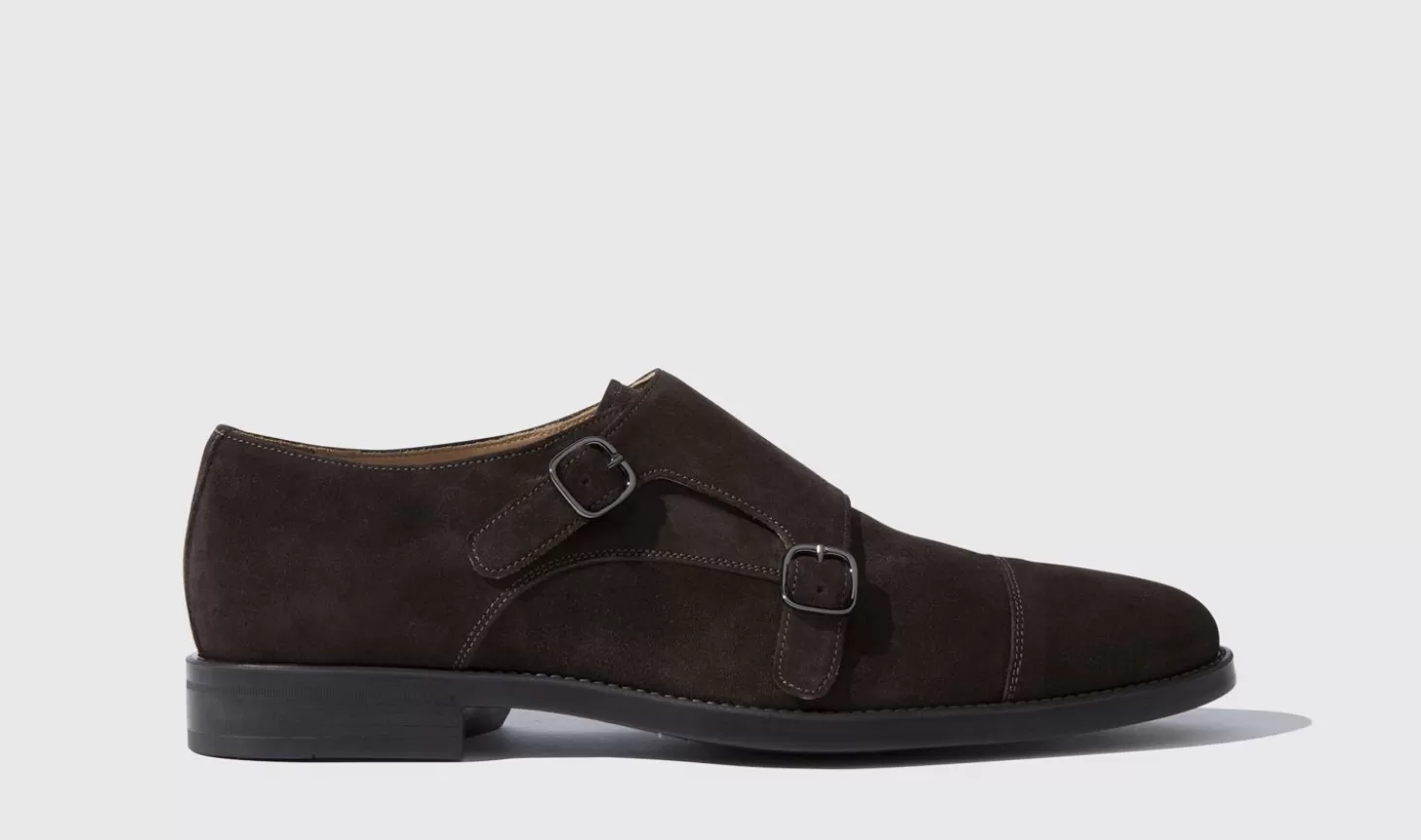 Scarosso Monks-Francesco Moro Scamosciato Dark Brown Suede