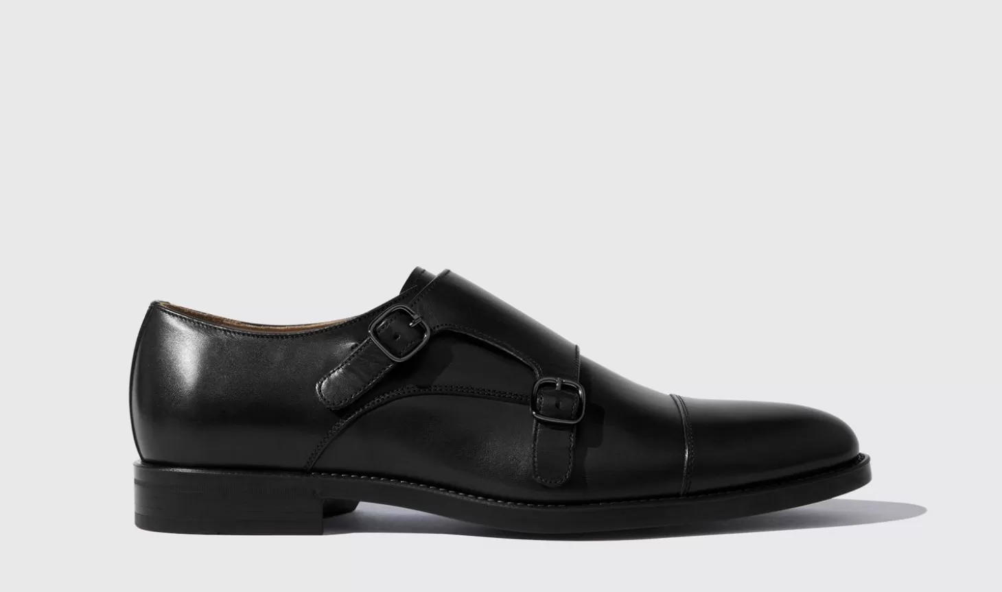 Scarosso Monks-Francesco Nero Black Calf