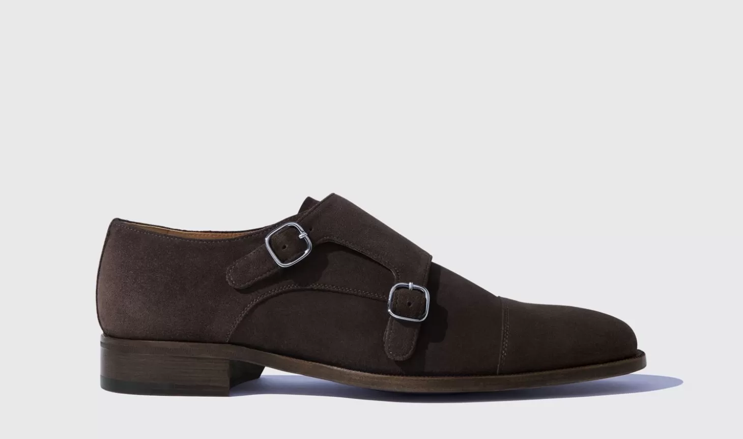 Scarosso Monks-Gervasio Ebano Scamosciato Leggero Dark Brown Suede - Light Line