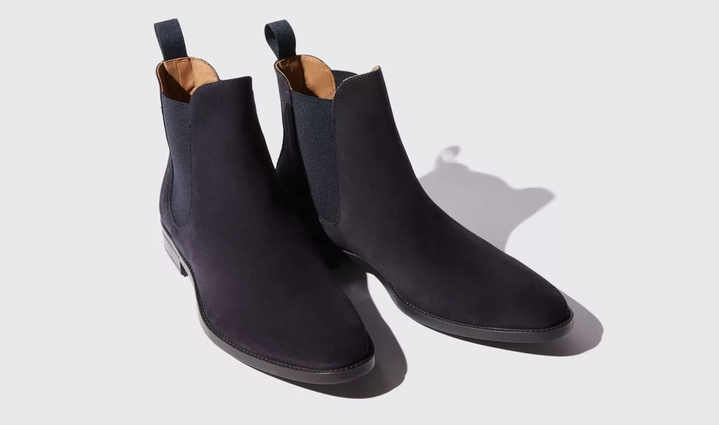 Scarosso Chelsea Boots-Giacomo Blue Blue Suede