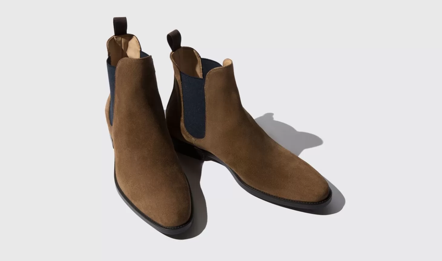 Scarosso Chelsea Boots-Giacomo Tabacco Scamosciato Tobacco Suede