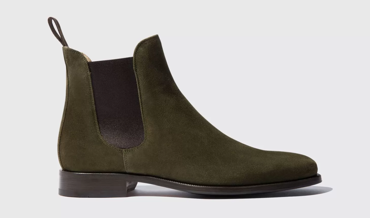 Scarosso Chelsea Boots-Giancarlo Oliva Green Suede