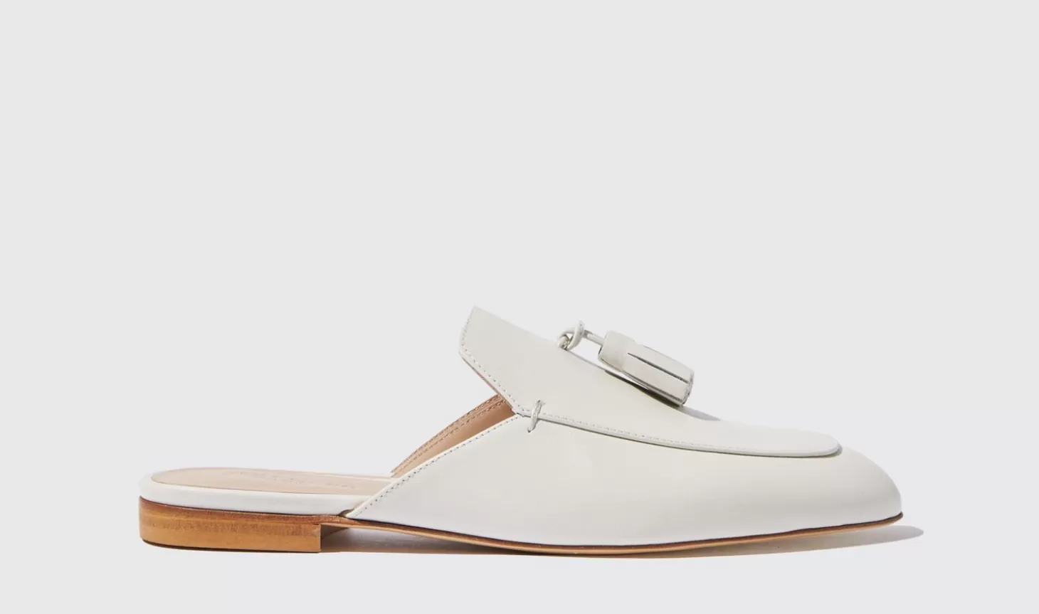 Scarosso Mules-Giorgina Bianca White - Calf