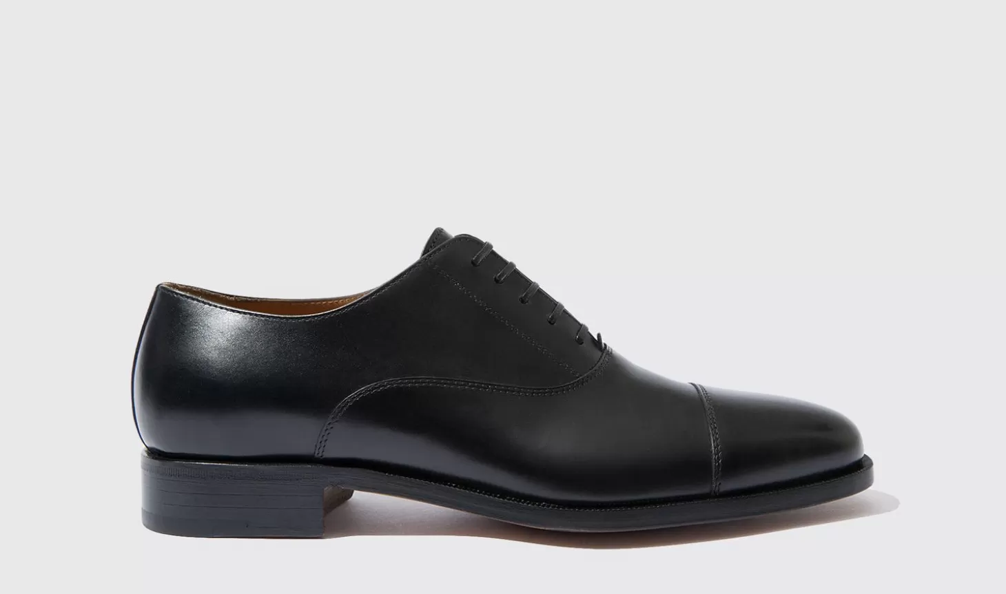 Scarosso Oxfords-Giove Black Calf