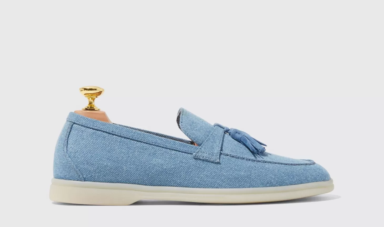 Scarosso Loafers-Leandra Azzurra Denim Light Blue - Denim