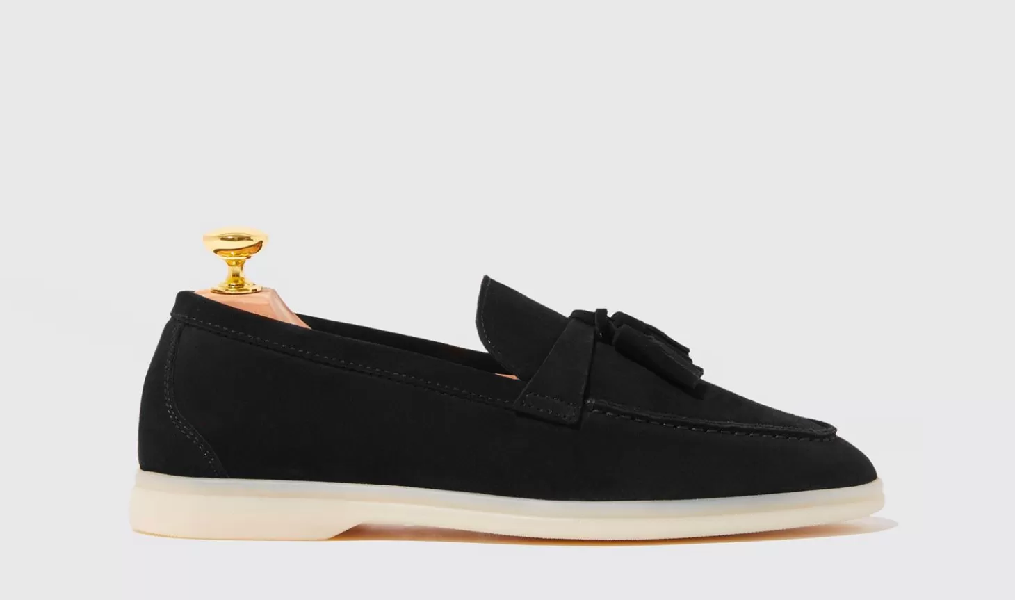 Scarosso Loafers-Leandra Black Suede Edit Black Edit - Suede