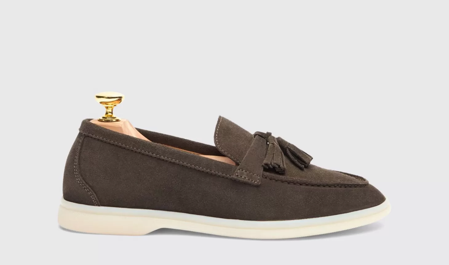 Scarosso Loafers-Leandra Deep Taupe Suede Deep Taupe - Suede