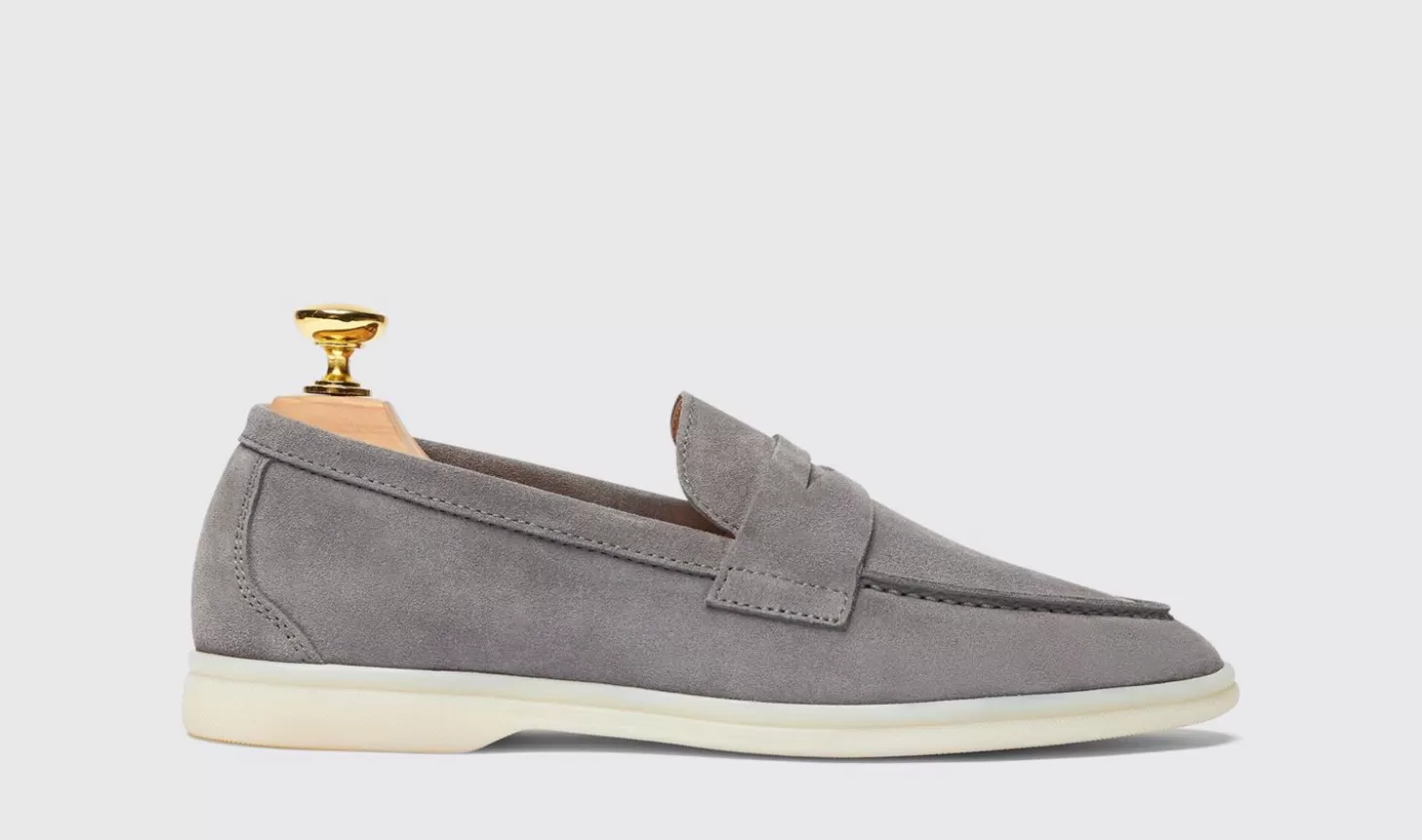 Scarosso Loafers-Luciana Grey Suede Grey - Suede