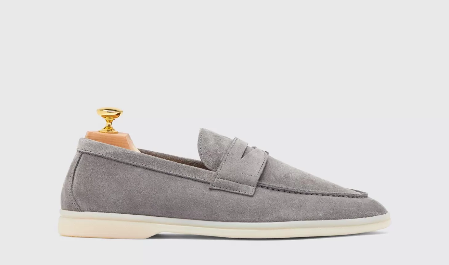 Scarosso Loafers-Luciano Grey Suede Grey - Suede