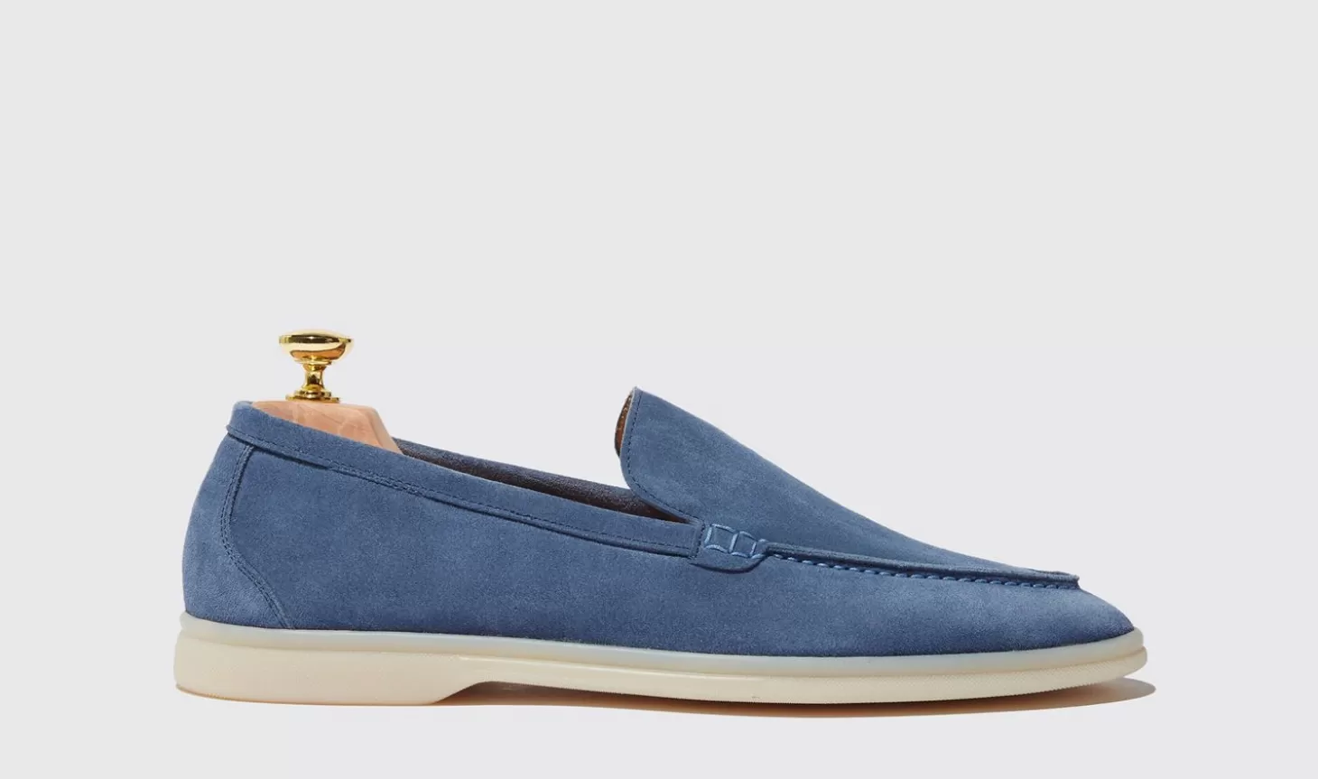 Scarosso Loafers-Ludovico Acciaio Scamosciato Steel Blue - Suede