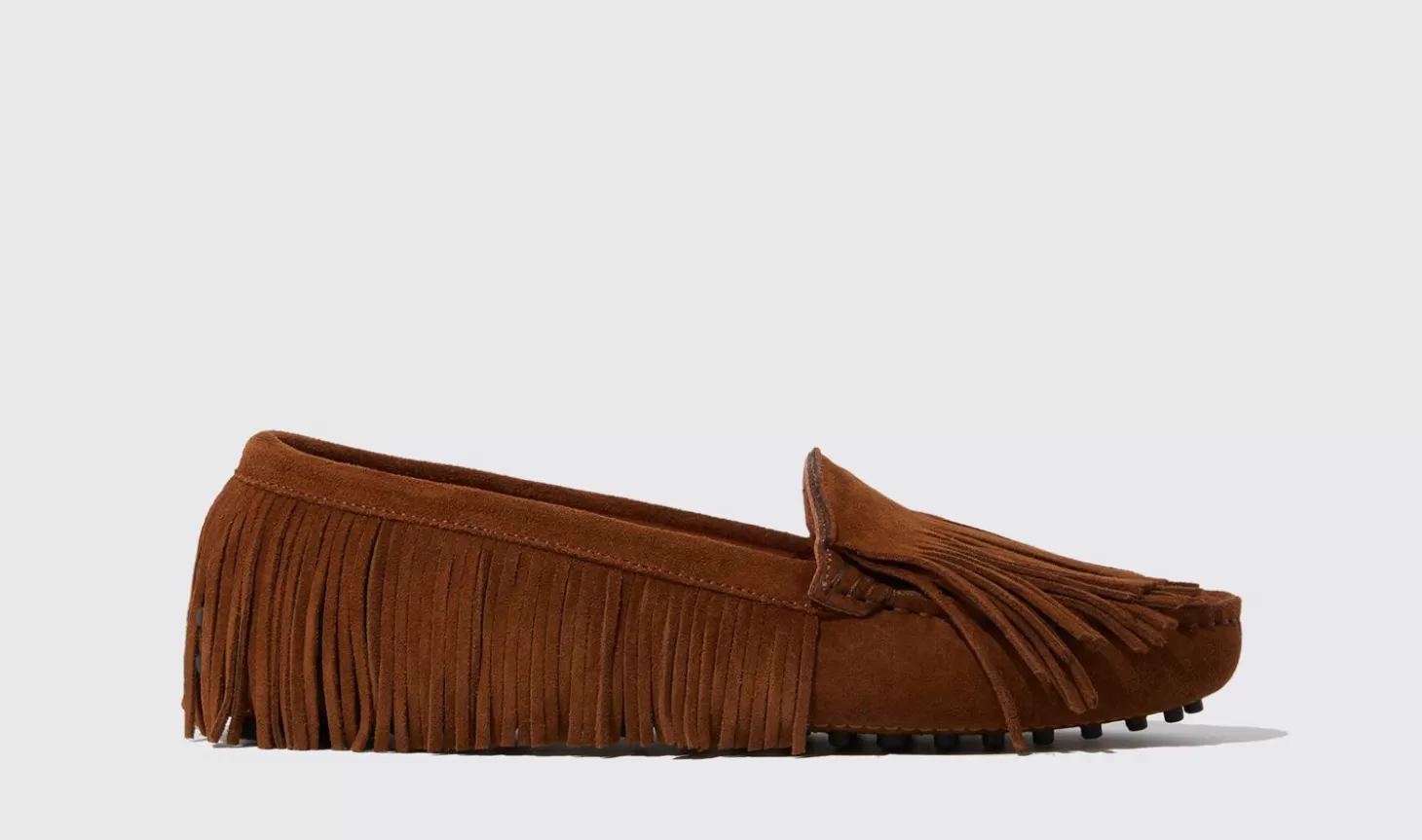 Scarosso Driving Shoes-Maya Brown Suede Brown - Suede