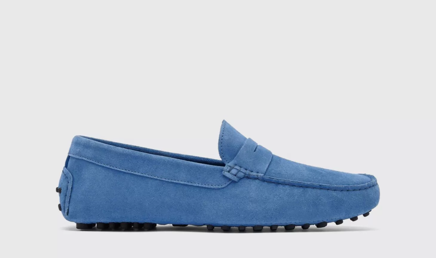 Scarosso Driving Shoes-Michael Light Blue Suede Light Blue - Suede