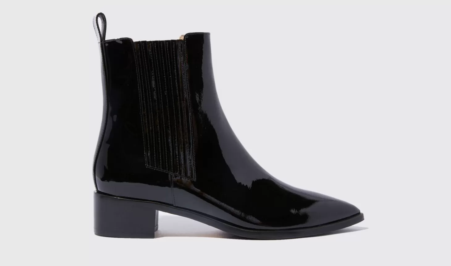 Scarosso Chelsea Boots-Olivia Black Patent Black - Patent