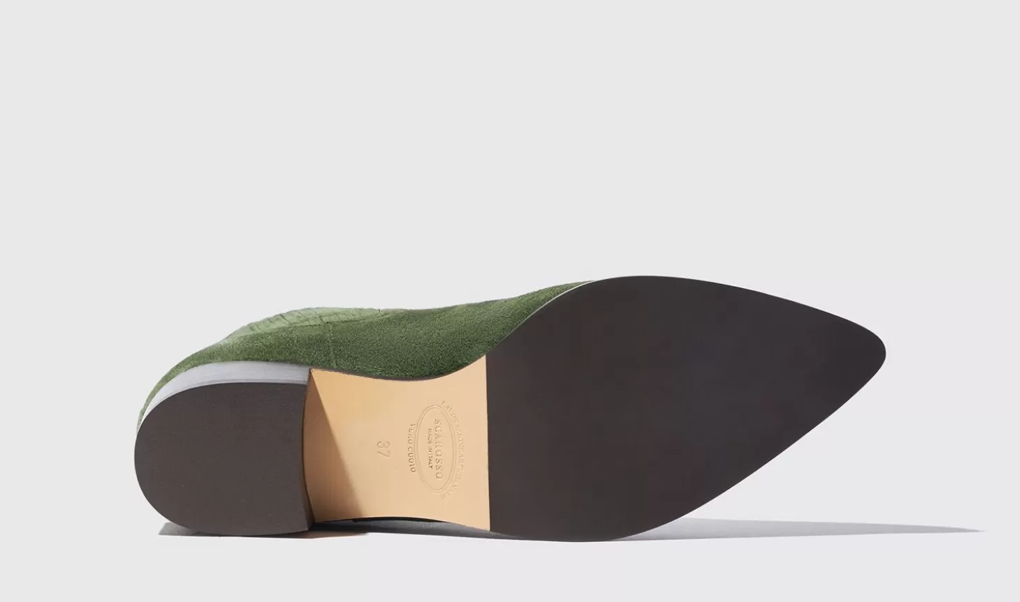 Scarosso Chelsea Boots-Olivia Green Suede Green - Suede