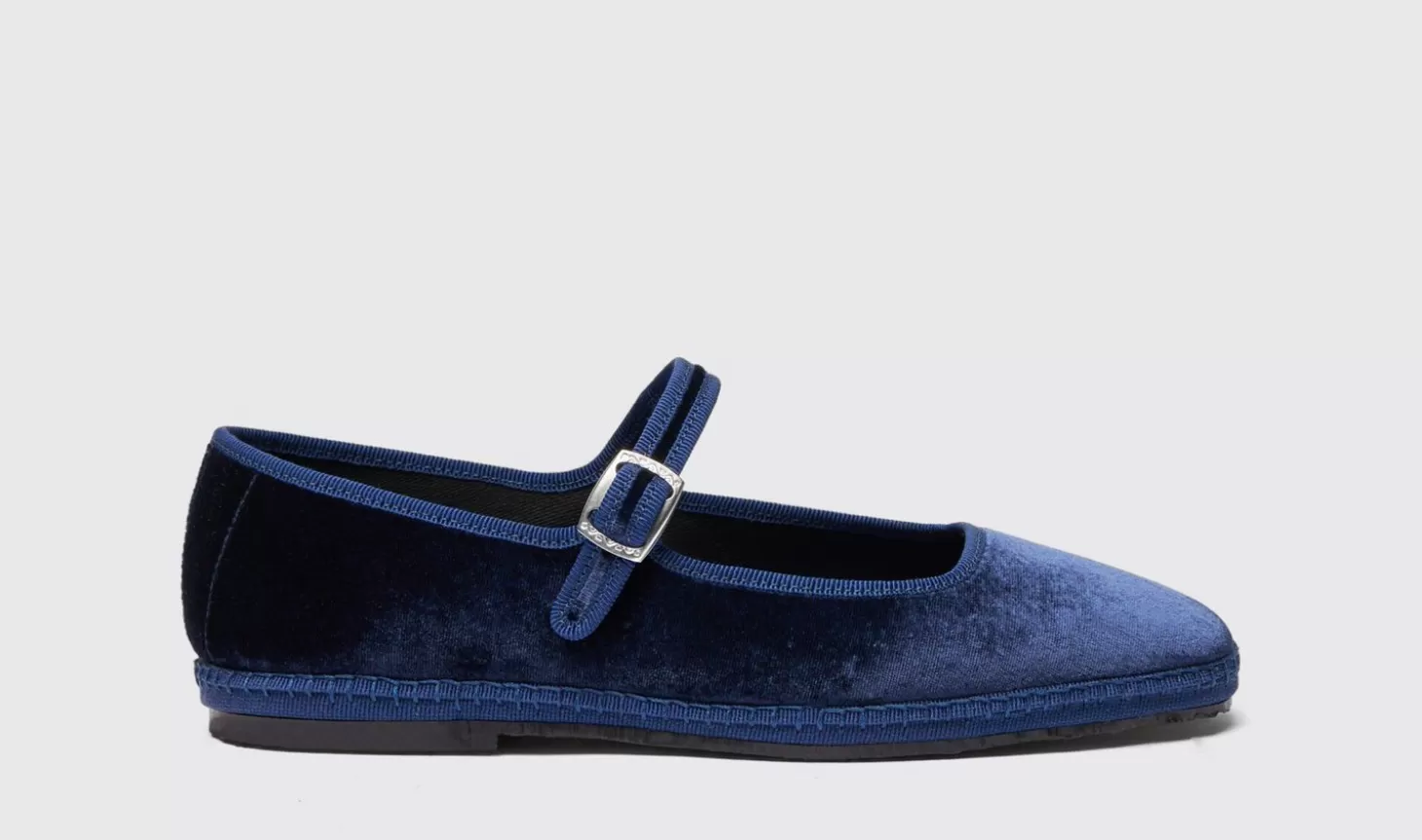 Scarosso Slippers-Petra Blue Velvet Blue - Velvet