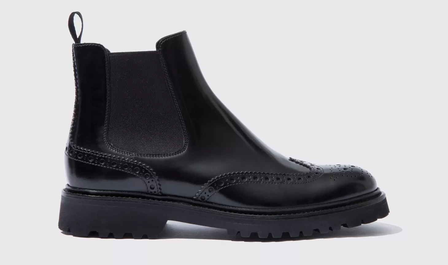 Scarosso Chelsea Boots-Poppy Black Black - Polished Calf