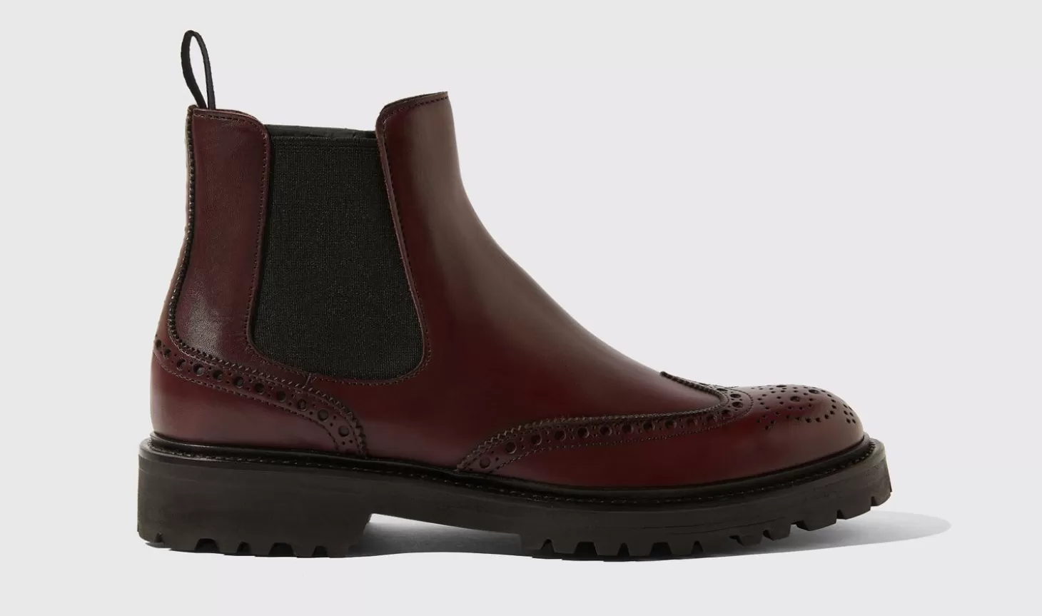 Scarosso Chelsea Boots-Poppy Burgundy Burgundy - Calf